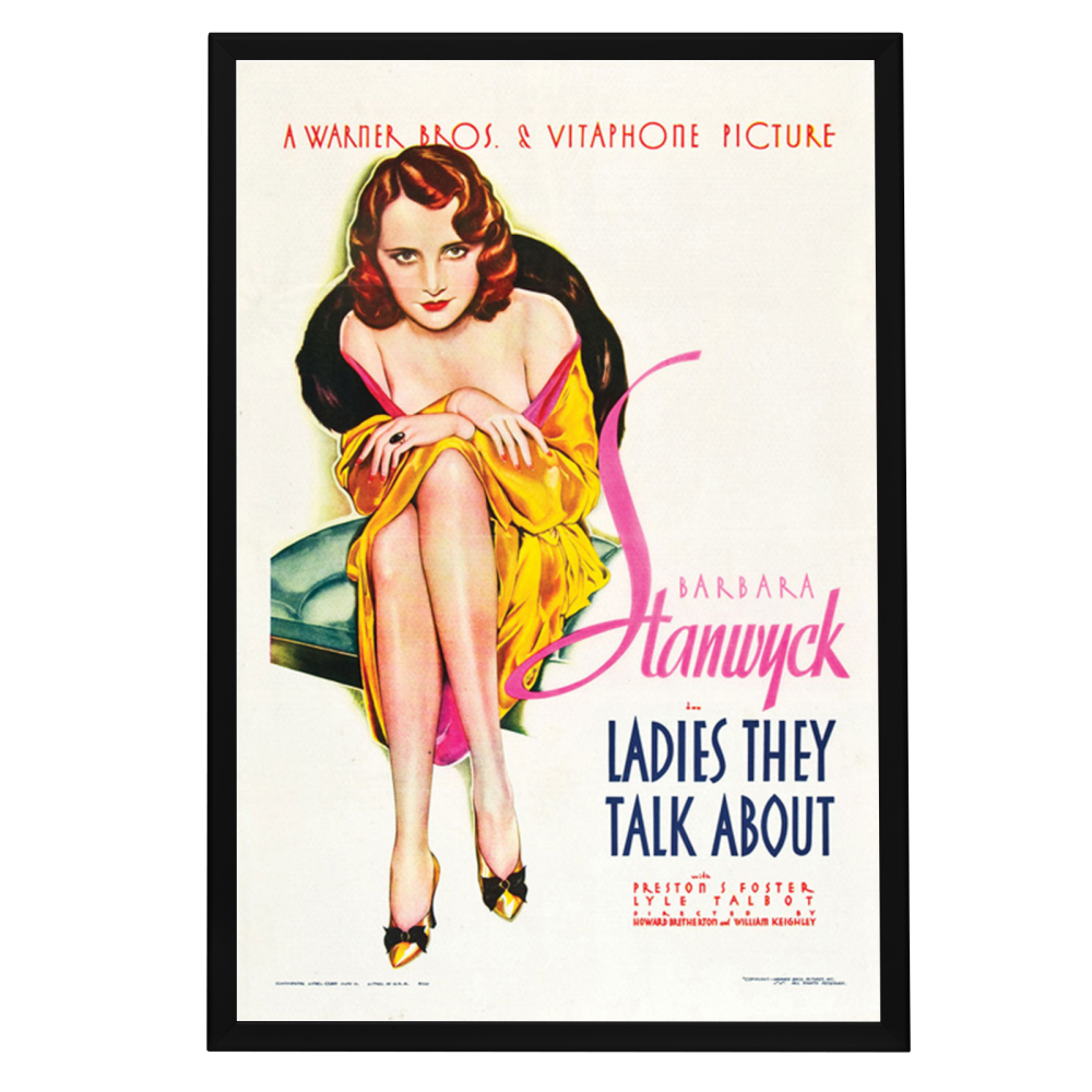 "Ladies They Talk About" (1933) Framed Movie Poster