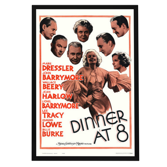 "Dinner at Eight" (1933) Framed Movie Poster