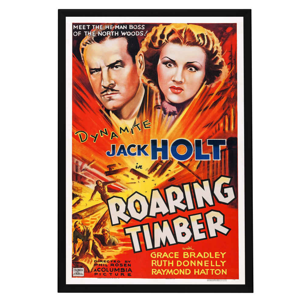 "Roaring Timber" (1937) Framed Movie Poster