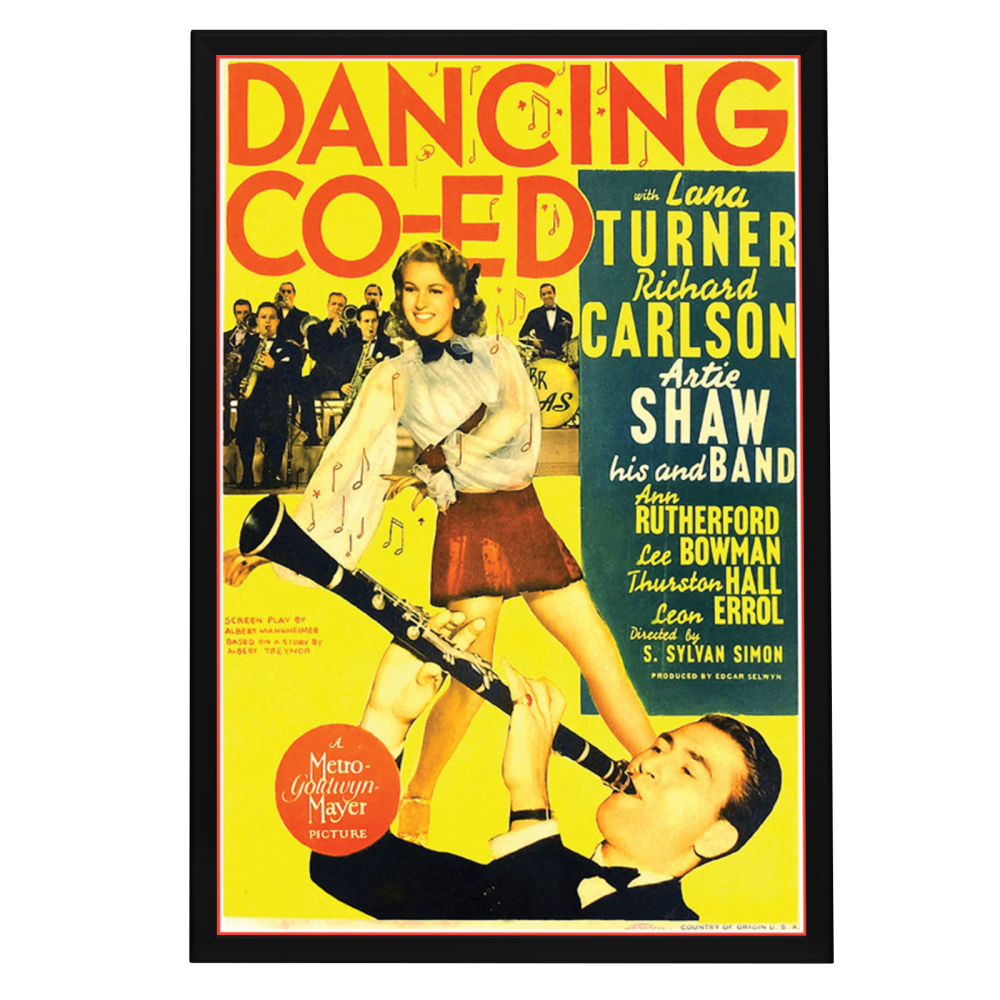 "Dancing Co-Ed" (1939) Framed Movie Poster