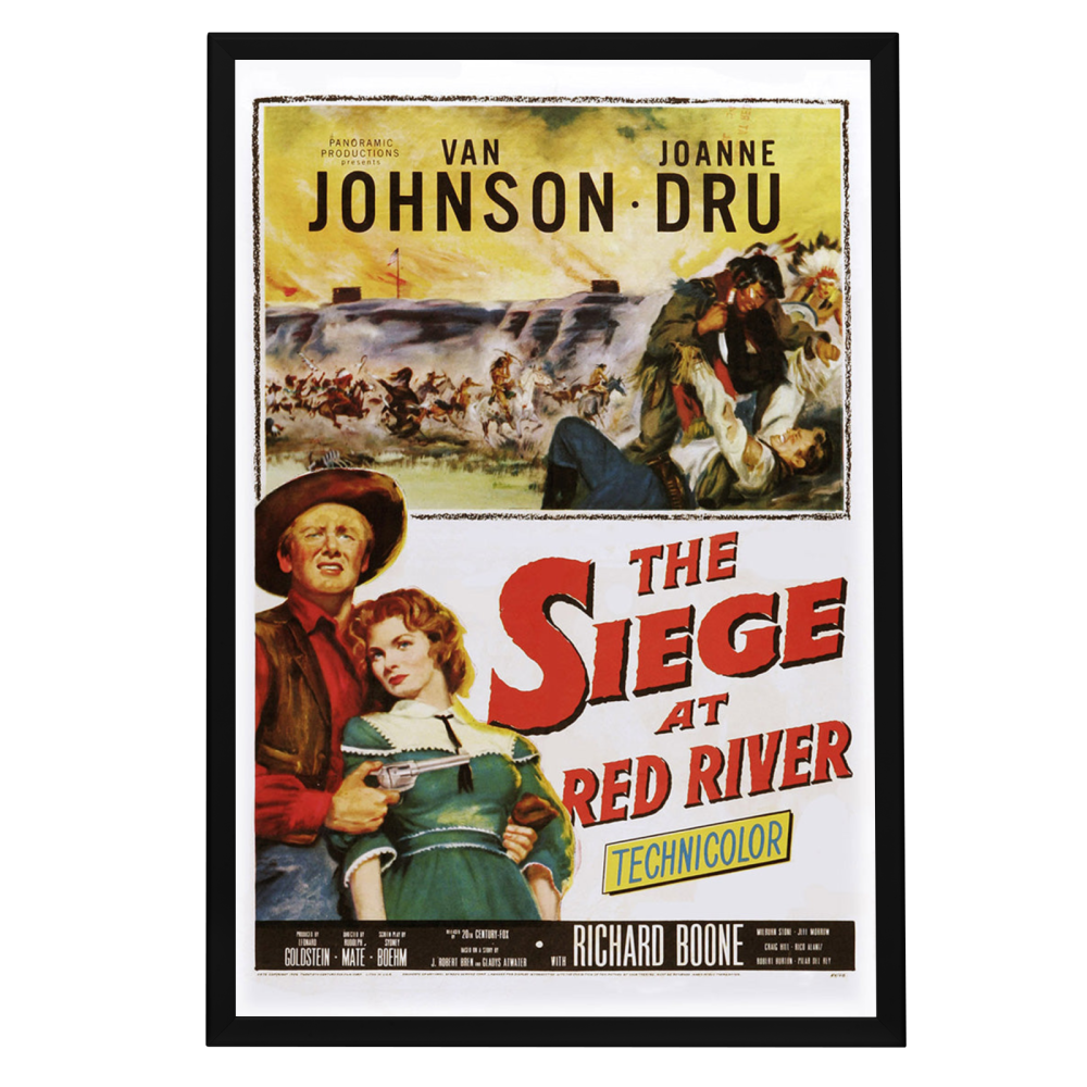 "Siege At Red River" (1954) Framed Movie Poster