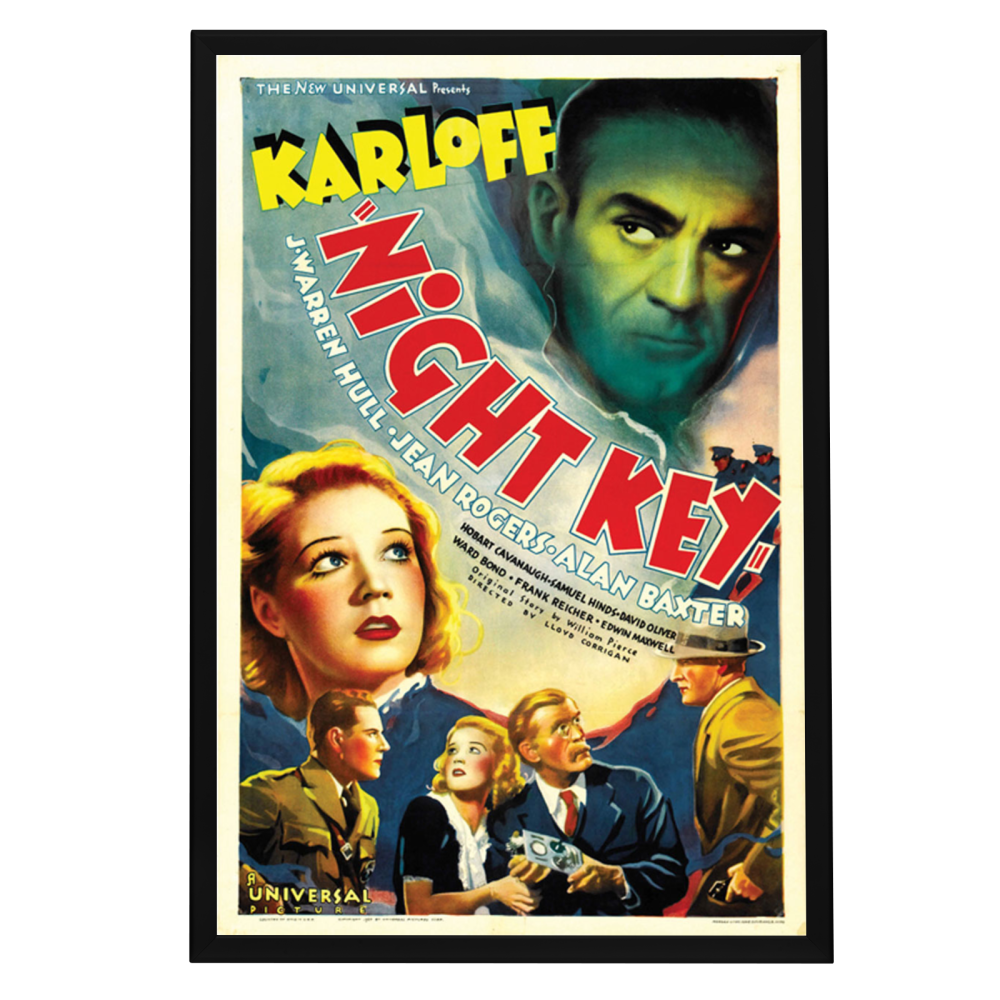 "Night Key" (1937) Framed Movie Poster