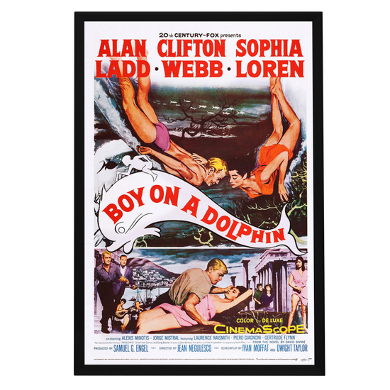 "Boy On A Dolphin" (1957) Framed Movie Poster