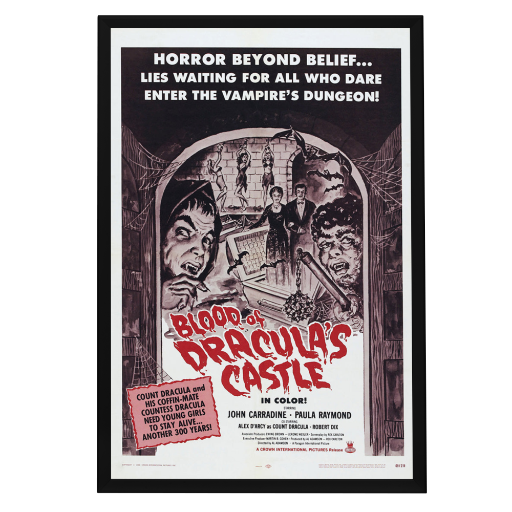 "Blood Of Dracula's Castle" (1969) Framed Movie Poster