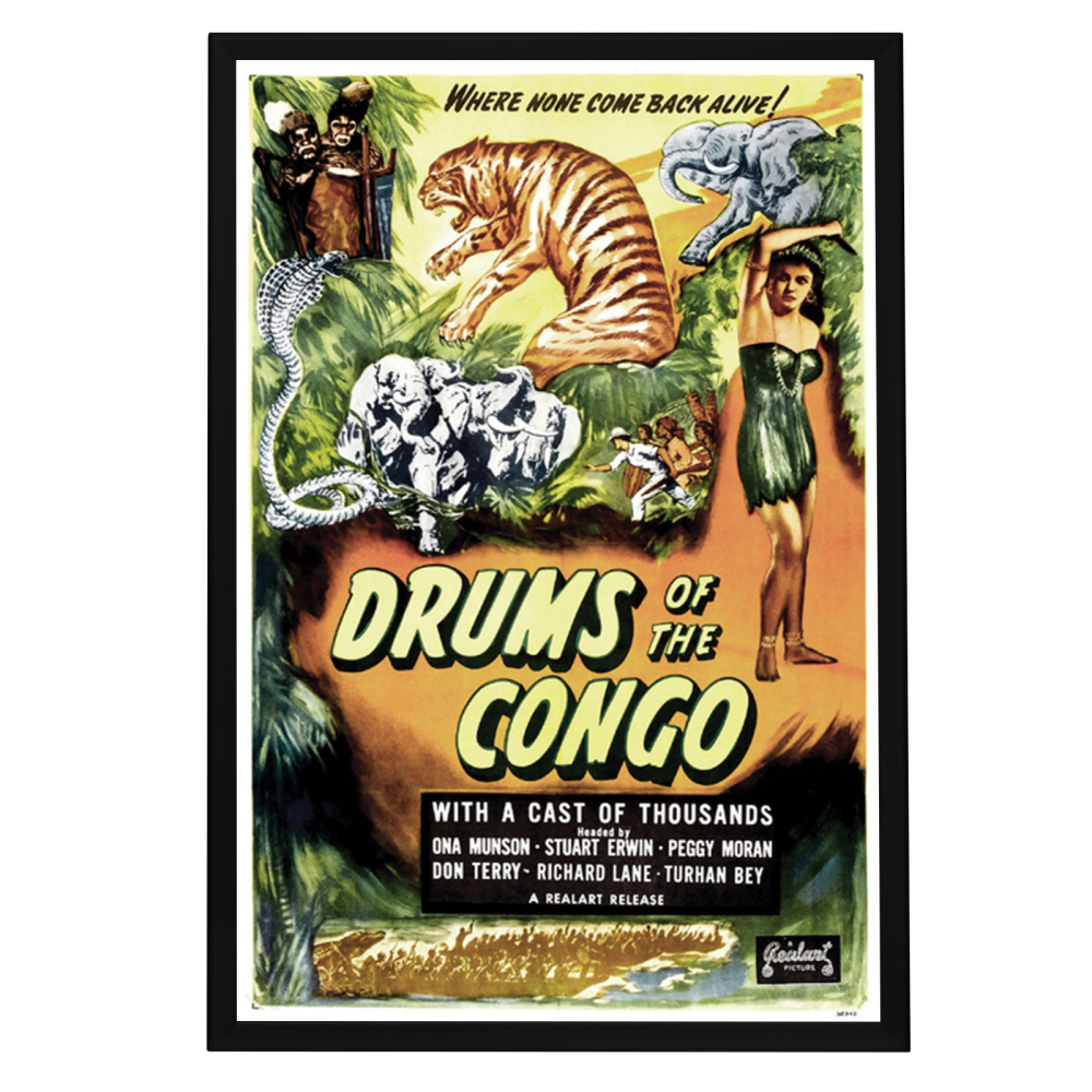 "Drums Of The Congo" (1942) Framed Movie Poster