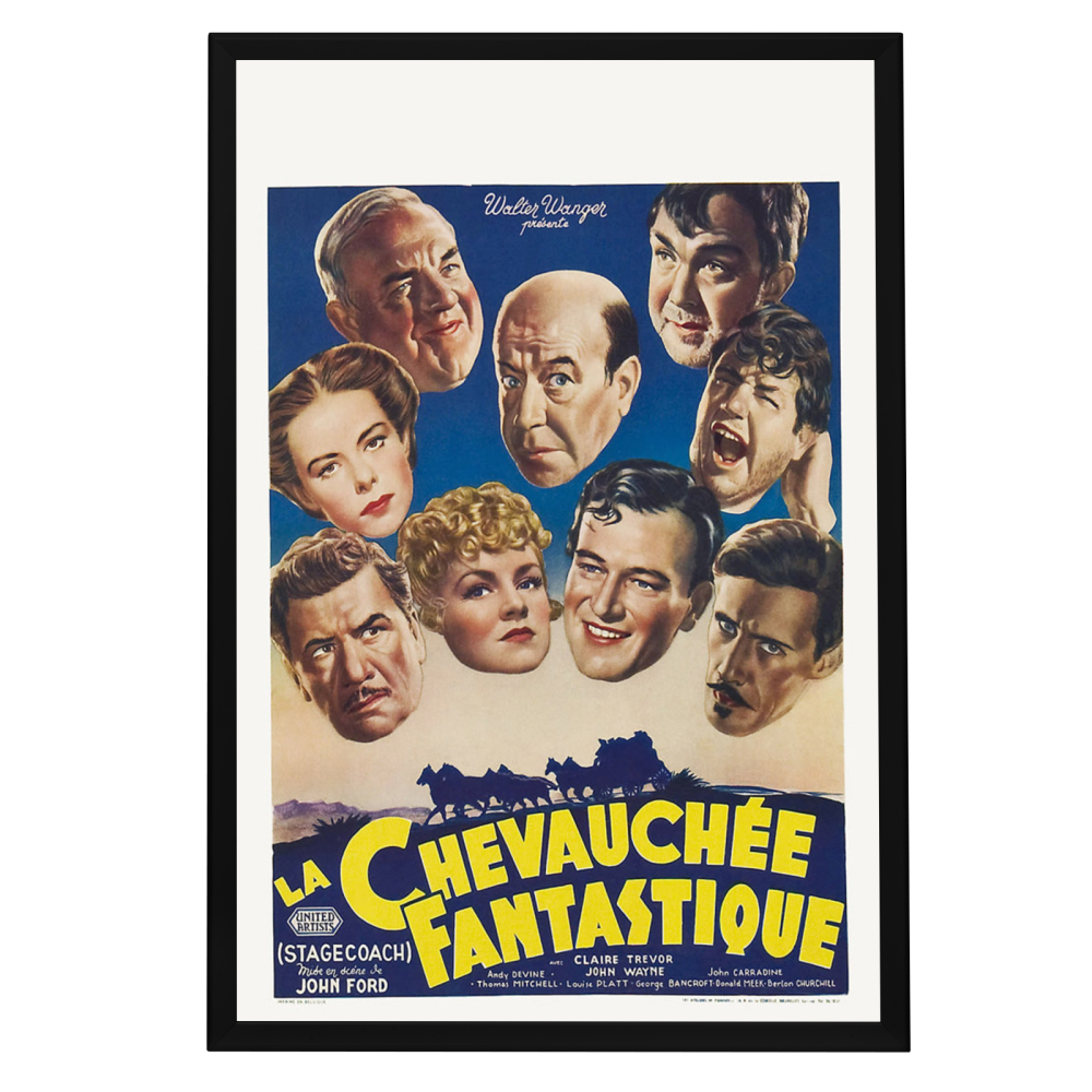 "Stagecoach (French)" (1939) Framed Movie Poster