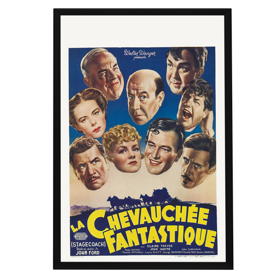 "Stagecoach (French)" (1939) Framed Movie Poster