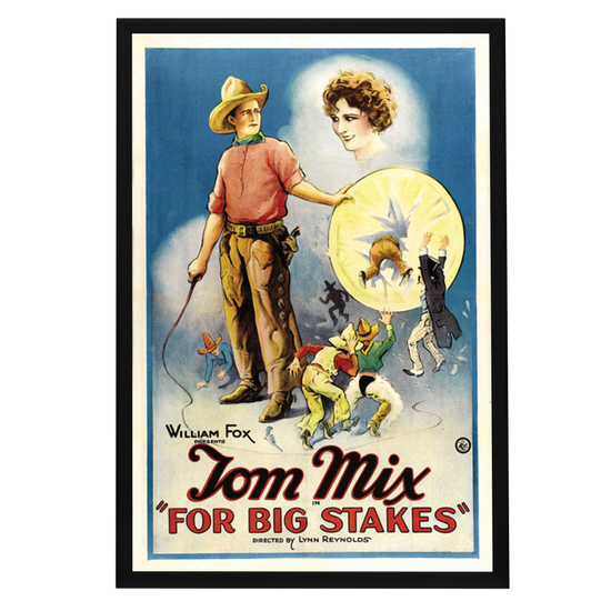 "For Big Stakes" (1922) Framed Movie Poster