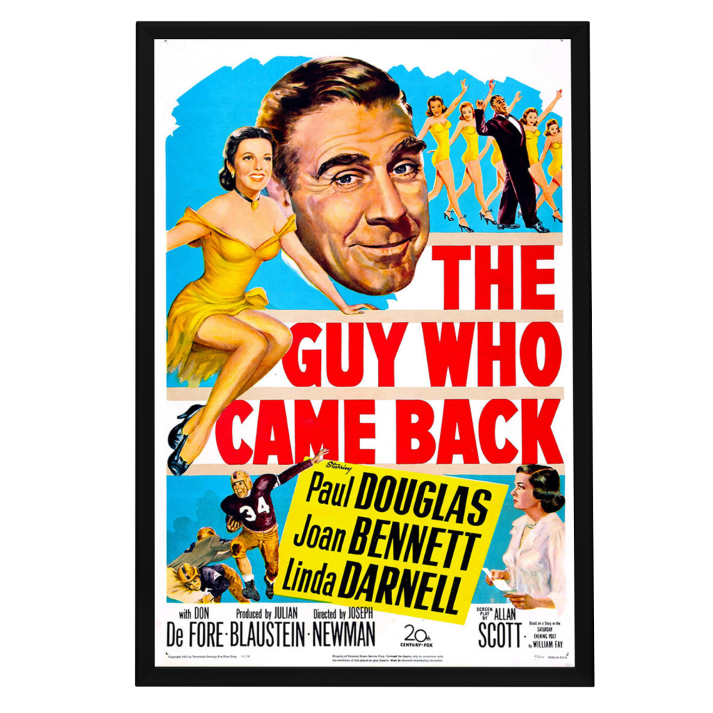 "Guy Who Came Back" (1951) Framed Movie Poster