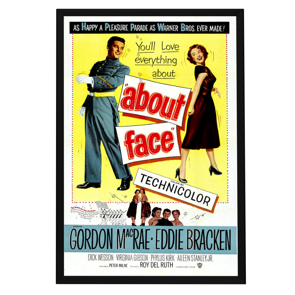 "About Face" (1952) Framed Movie Poster