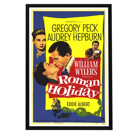 "Roman Holiday" (1953) Framed Movie Poster