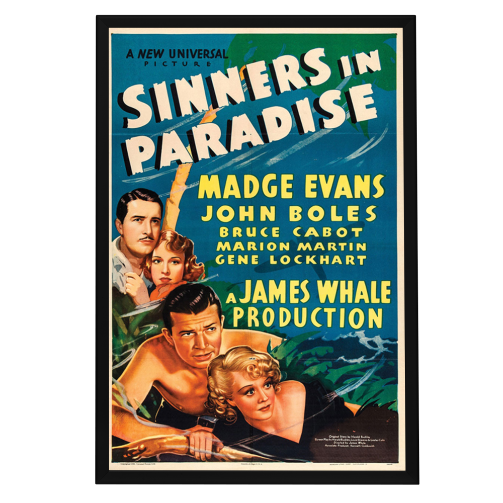 "Sinners In Paradise" (1938) Framed Movie Poster