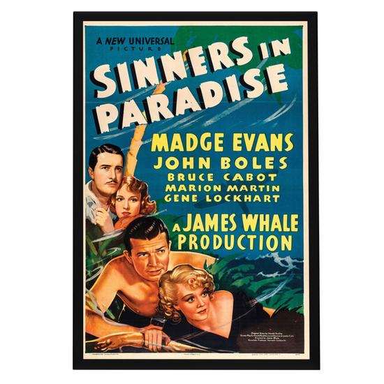 "Sinners In Paradise" (1938) Framed Movie Poster