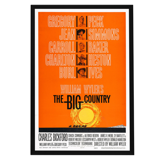 "Big Country" (1958) Framed Movie Poster