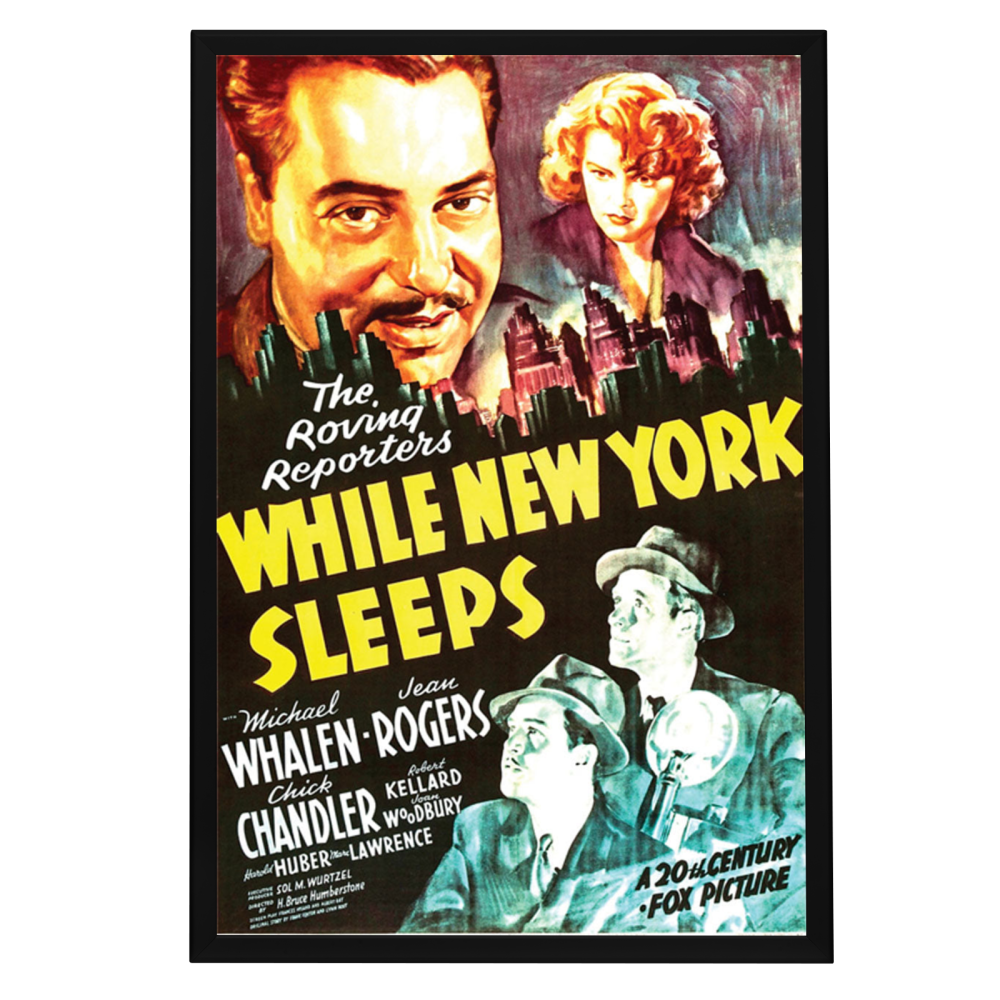 "While New York Sleeps" (1938) Framed Movie Poster