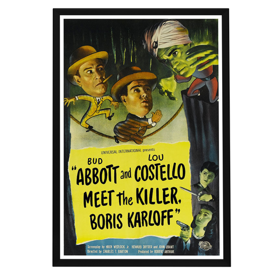 "Abbott and Costello Meet The Killer" (1949) Framed Movie Poster