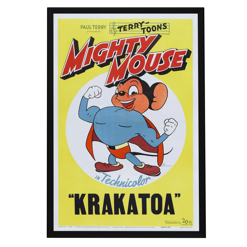 "Mighty Mouse In Krakatoa" (1945) Framed Movie Poster