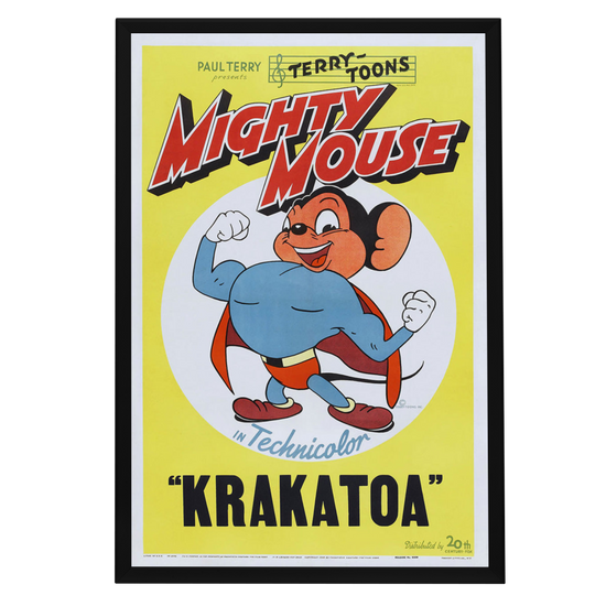 "Mighty Mouse In Krakatoa" (1945) Framed Movie Poster