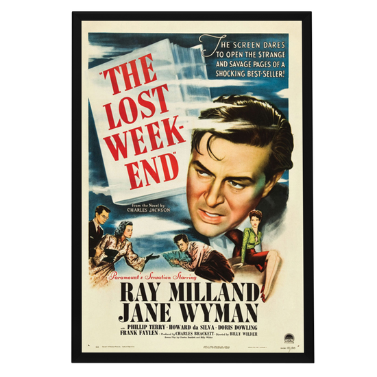 "Lost Weekend" (1945) Framed Movie Poster