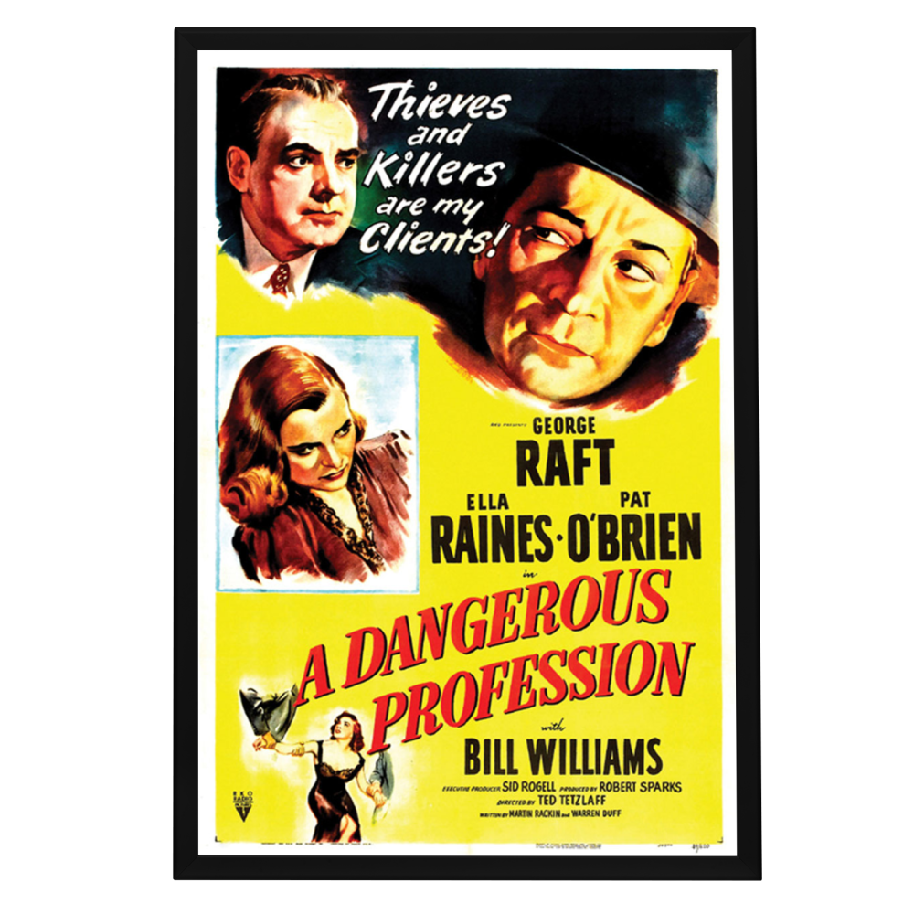 "Dangerous Profession" (1949) Framed Movie Poster