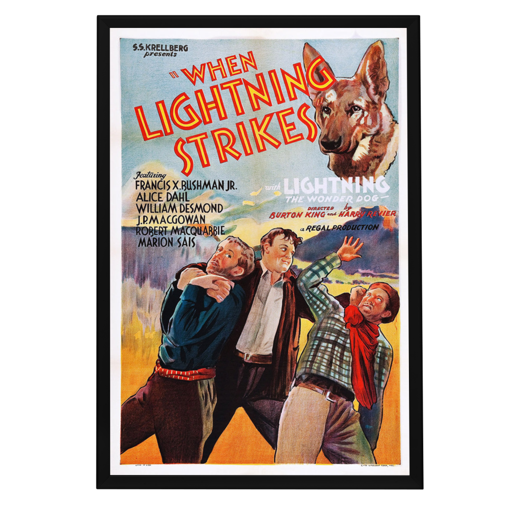 "When Lightning Strikes" (1934) Framed Movie Poster