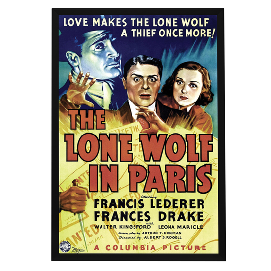 "Lone Wolf In Paris" (1938) Framed Movie Poster