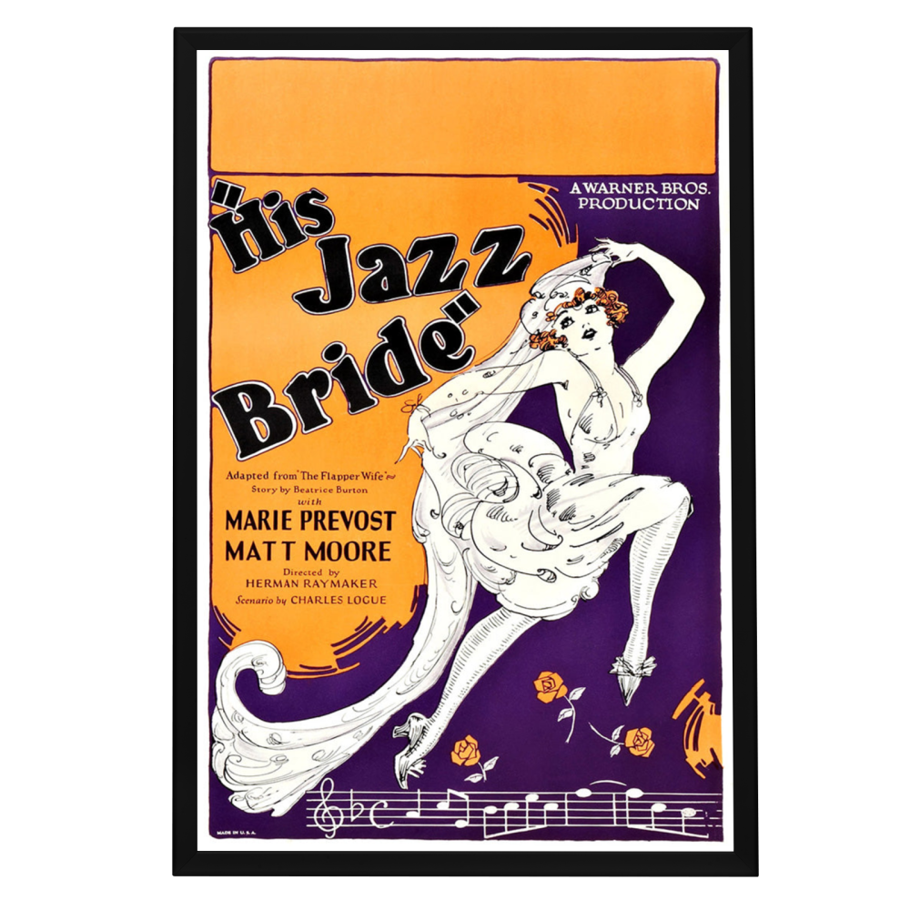 "His Jazz Bride" (1926) Framed Movie Poster