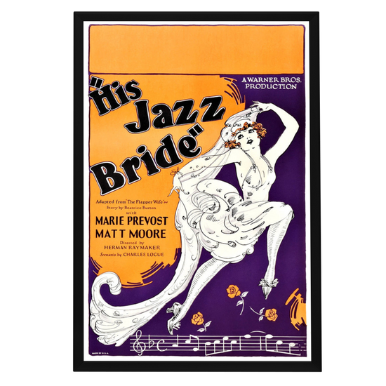 "His Jazz Bride" (1926) Framed Movie Poster