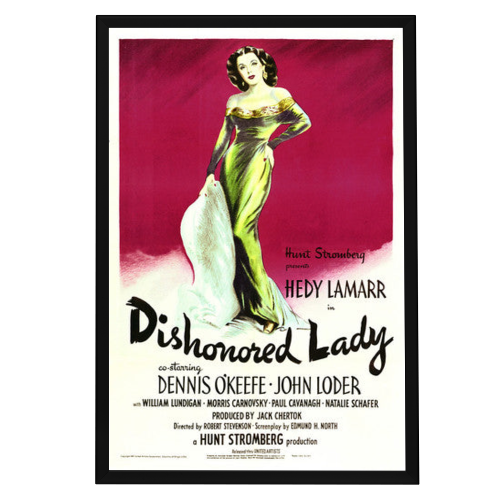 "Dishonored Lady" (1947) Framed Movie Poster