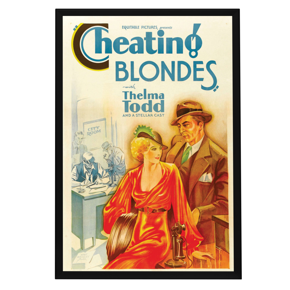 "Cheating Blondes" (1933) Framed Movie Poster