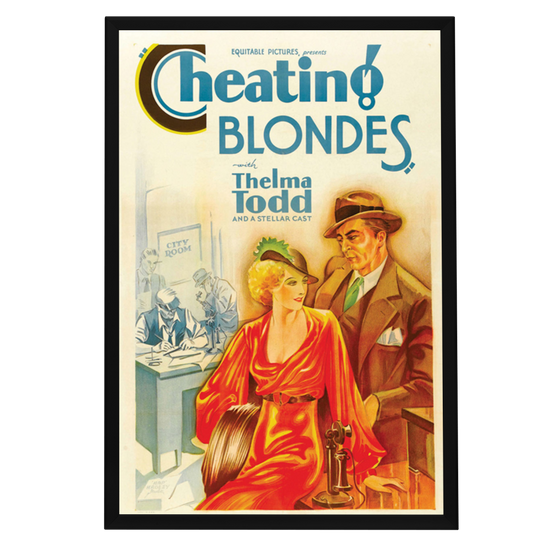 "Cheating Blondes" (1933) Framed Movie Poster