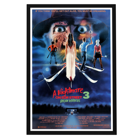 "Nightmare on Elm Street 3: Dream Warriors" (1987) Framed Movie Poster