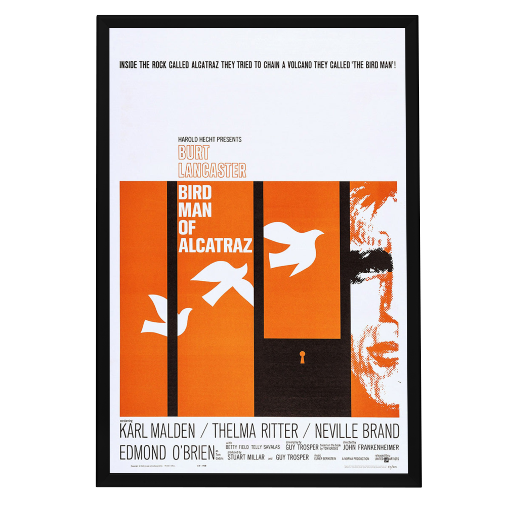 "Birdman Of Alcatraz" (1962) Framed Movie Poster