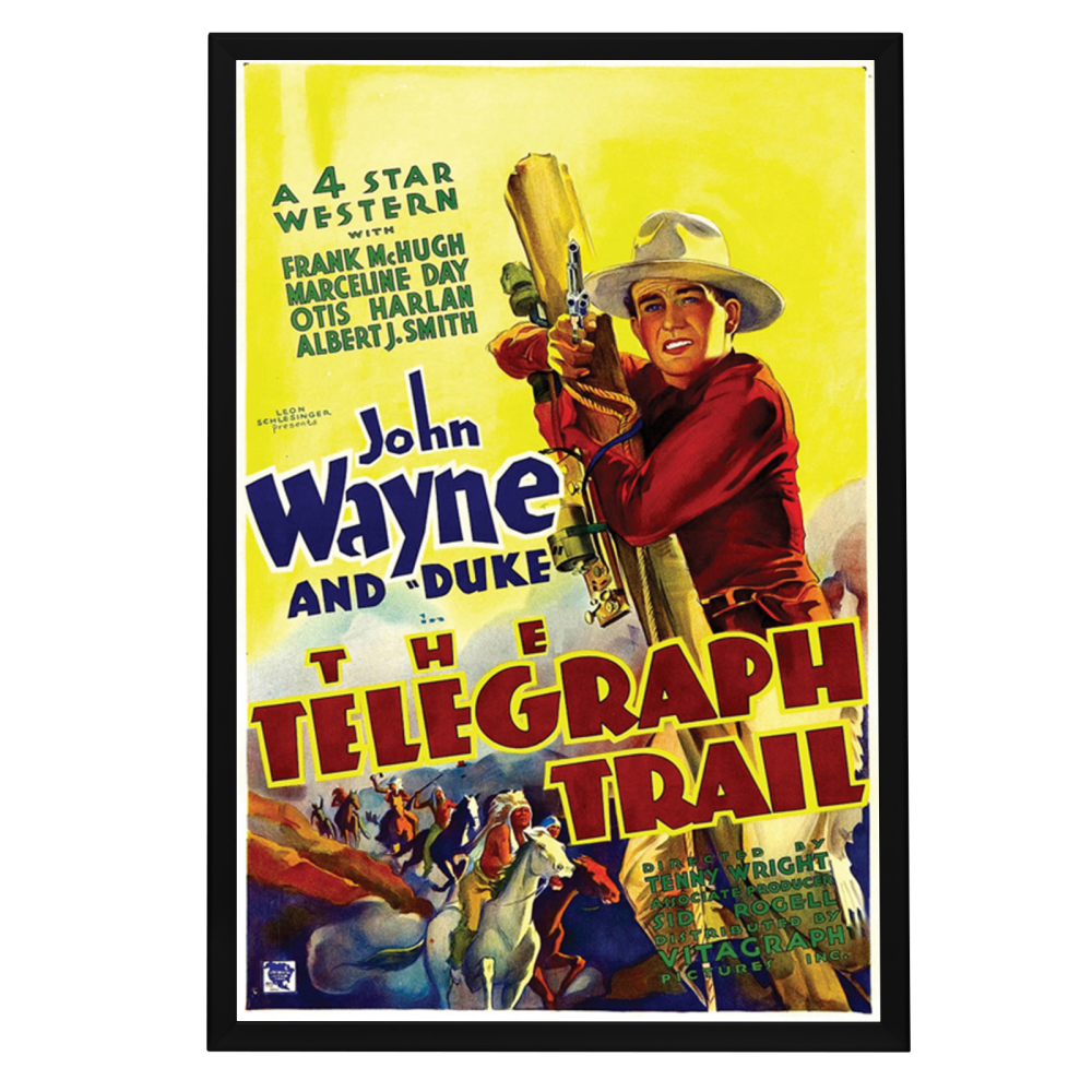 "Telegraph Trail" (1933) Framed Movie Poster