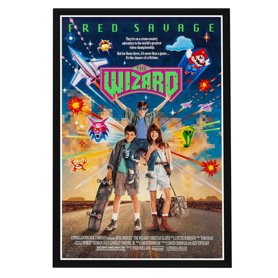 "Wizard" (1989) Framed Movie Poster