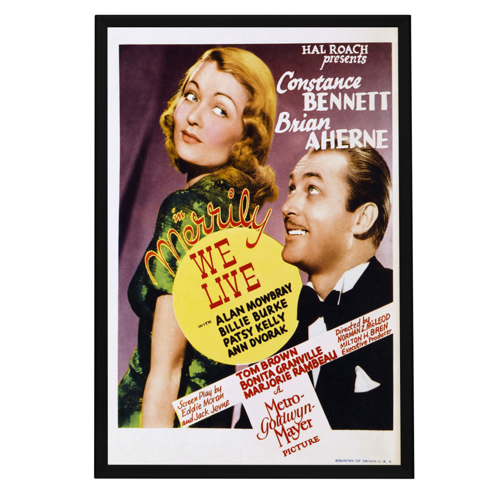 "Merrily We Live" (1938) Framed Movie Poster