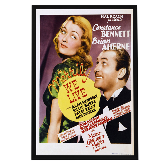 "Merrily We Live" (1938) Framed Movie Poster