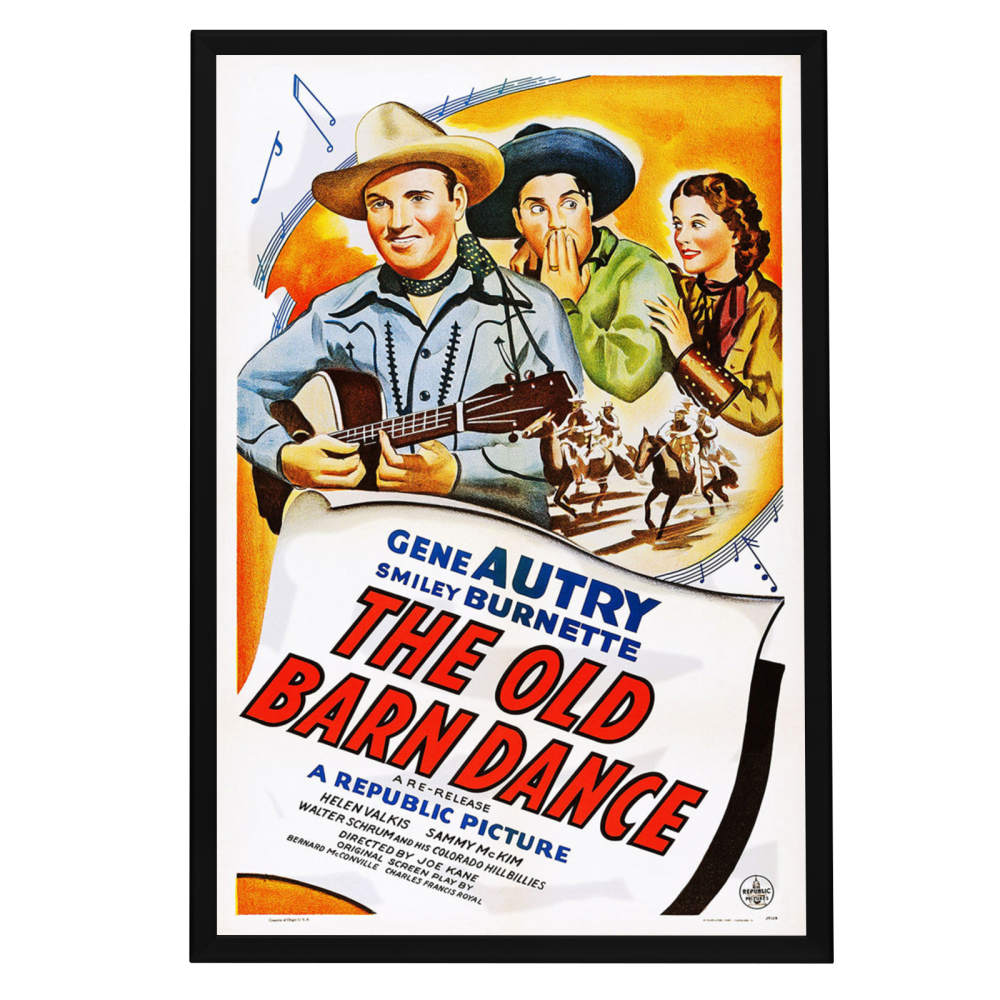 "Old Barn Dance" (1938) Framed Movie Poster