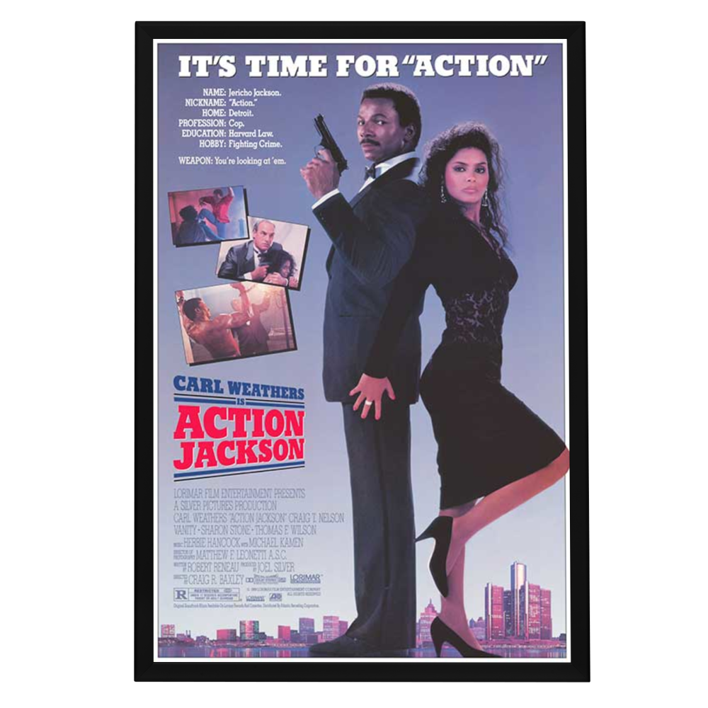 "Action Jackson" (1988) Framed Movie Poster