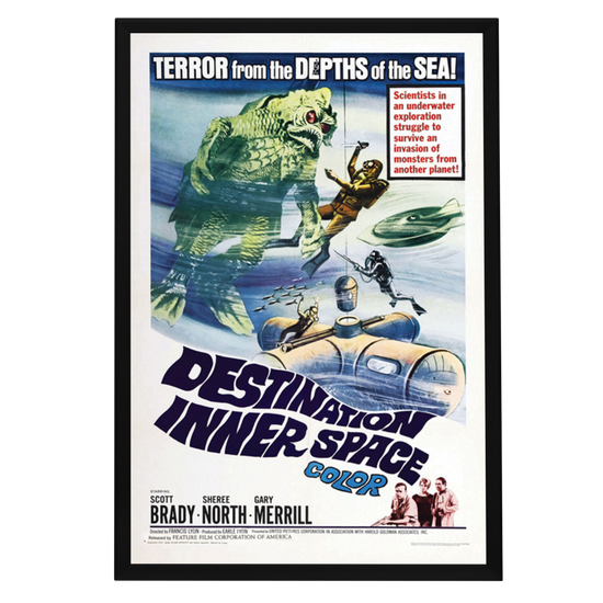 "Destination Inner Space" (1966) Framed Movie Poster