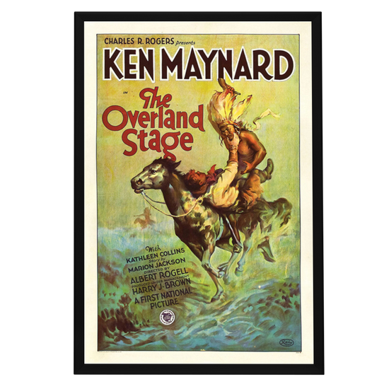 "Overland Stage" (1927) Framed Movie Poster