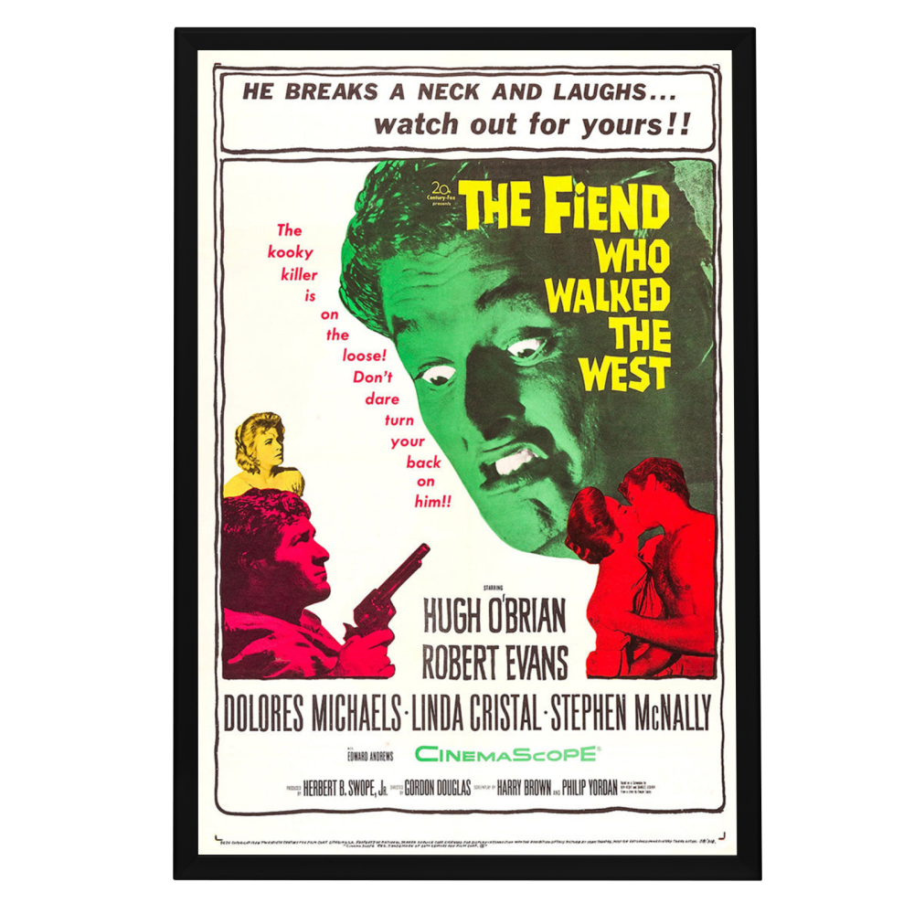 "Fiend Who Walked The West" (1958) Framed Movie Poster