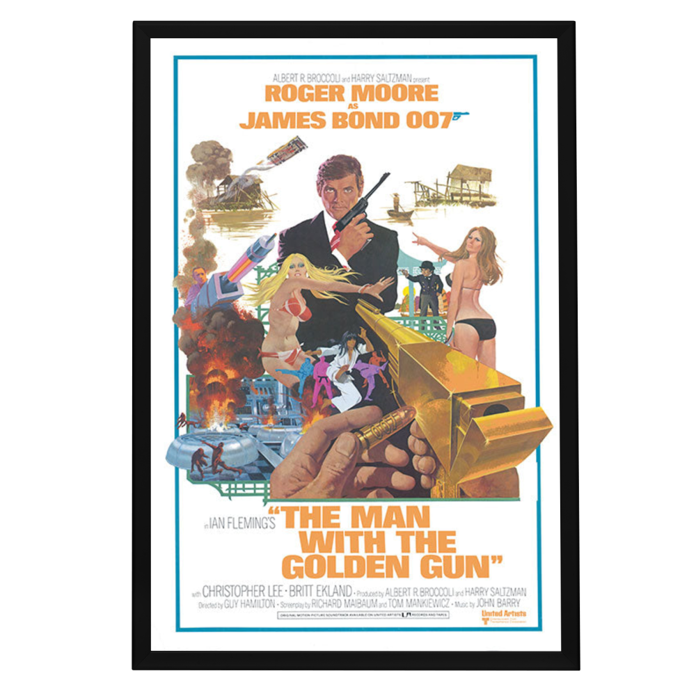 "Man With The Golden Gun" (1974) Framed Movie Poster