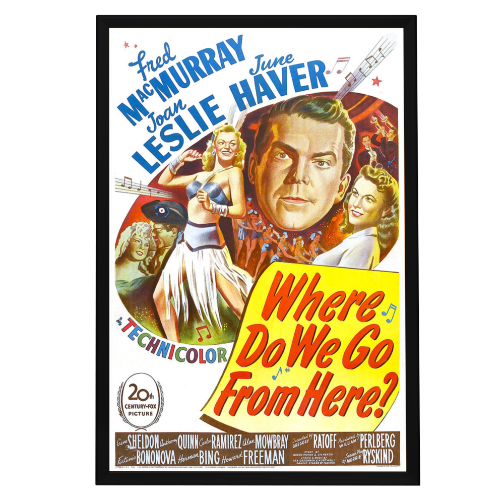 "Where Do We Go From Here?" (1945) Framed Movie Poster