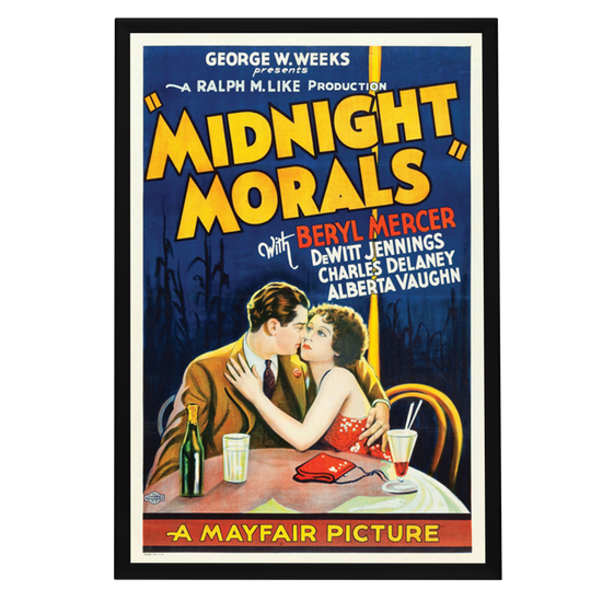 "Midnight Morals" (1932) Framed Movie Poster