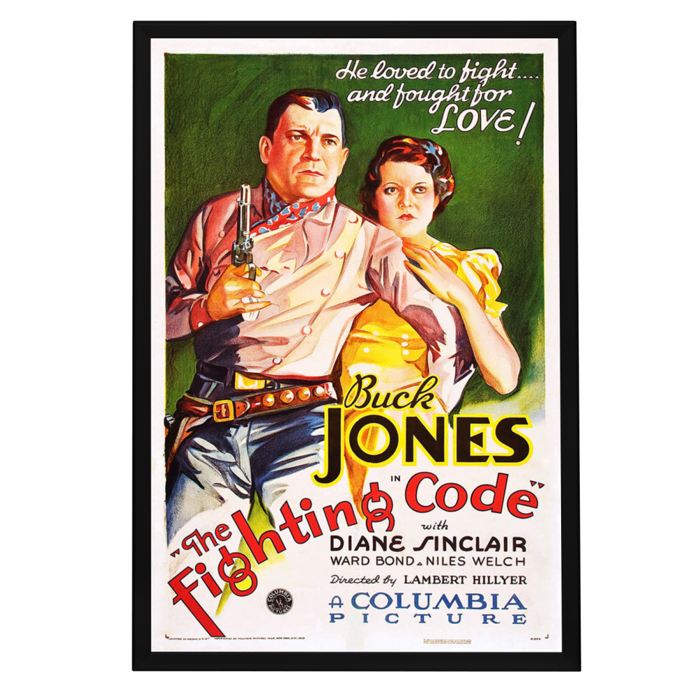 "Fighting Code" (1933) Framed Movie Poster