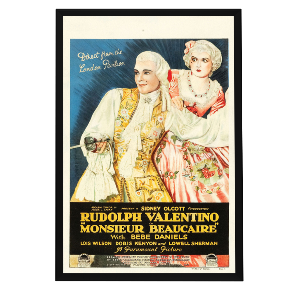 "Monsieur Beaucaire" (1924) Framed Movie Poster