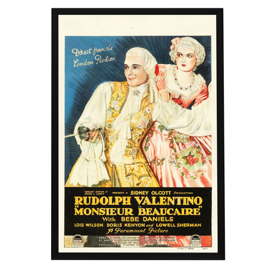 "Monsieur Beaucaire" (1924) Framed Movie Poster