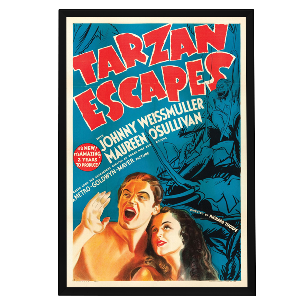 "Tarzan Escapes" (1936) Framed Movie Poster