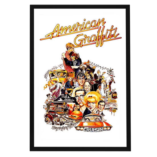 "American Graffiti" (1973) Framed Movie Poster